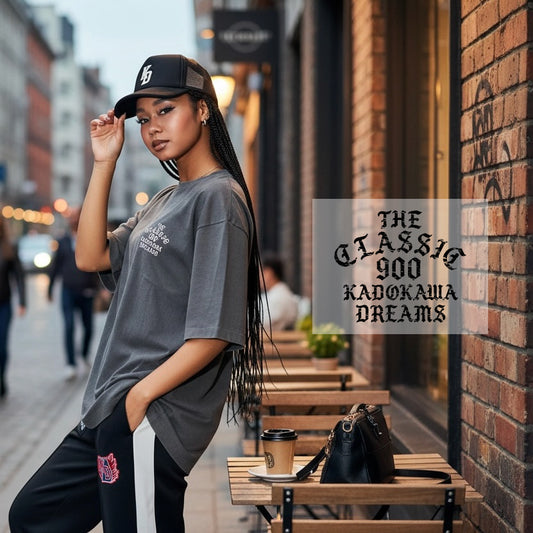 "THE CLASSIC 900" VINTAGE BACKPRINT T-SHIRTS / FADE GREY