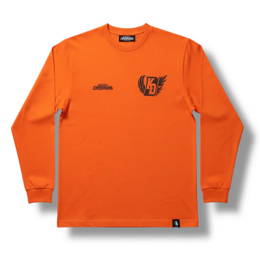 BACK PRINT / SIGNATURE WING / L/S T-SHIRT / ORANGE BROWN / MEMBER-PRODUCED by KISA