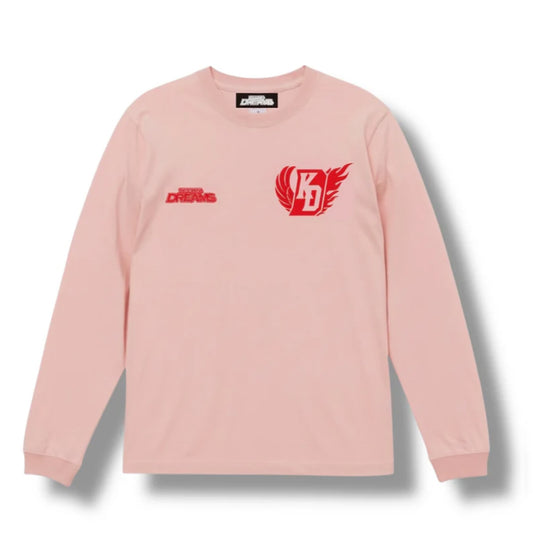 BACK PRINT / SIGNATURE WING / L/S T-SHIRT / STRAWBERRY PINK