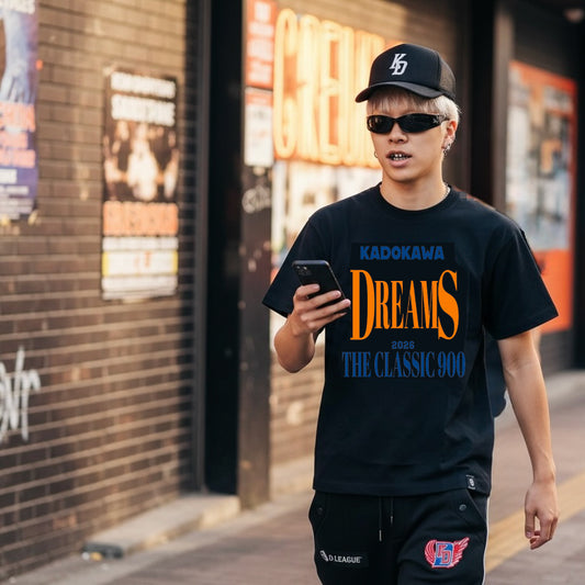 "THE CLASSIC 900" COLLEGE T-SHIRTS / BLACK