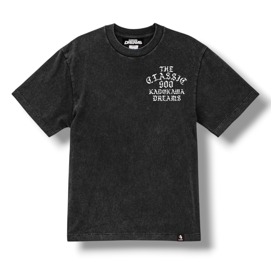 "THE CLASSIC 900" VINTAGE BACKPRINT T-SHIRTS / FADE BLACK